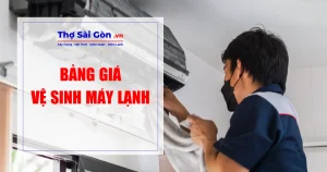 Bảng giá vật tư sửa chữa vệ sinh máy lạnh