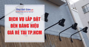 lắp đặt đèn bảng hiệu