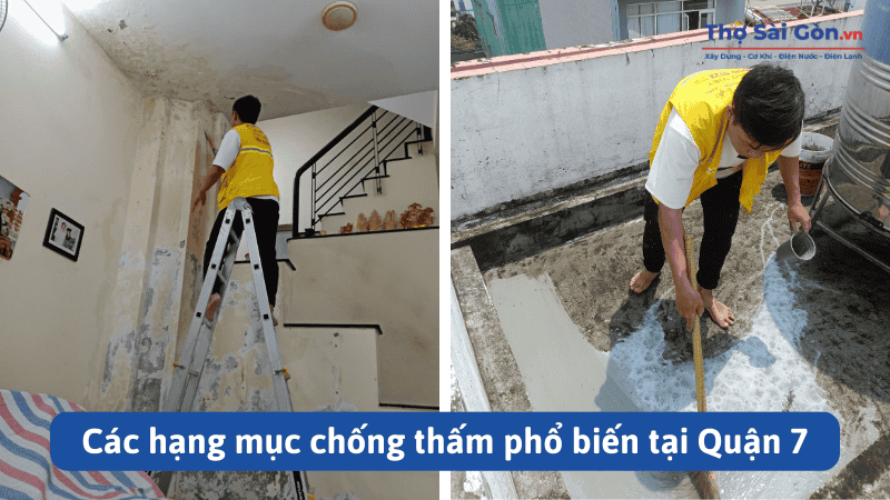 Các hạng mục chống thấm phổ biến tại Quận 7