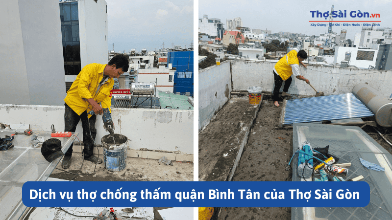 Dịch vụ thợ chống thấm quận Bình Tân