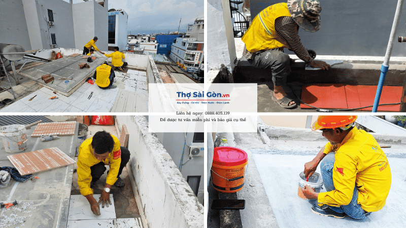 Quy trình làm việc của thợ chống thấm tại Thủ Đức