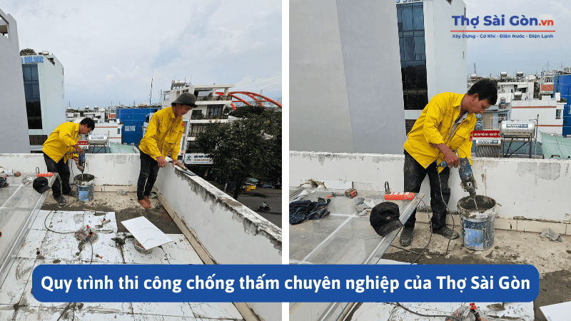 Quy trình thi công chống thấm chuyên nghiệp của Thợ Sài Gòn