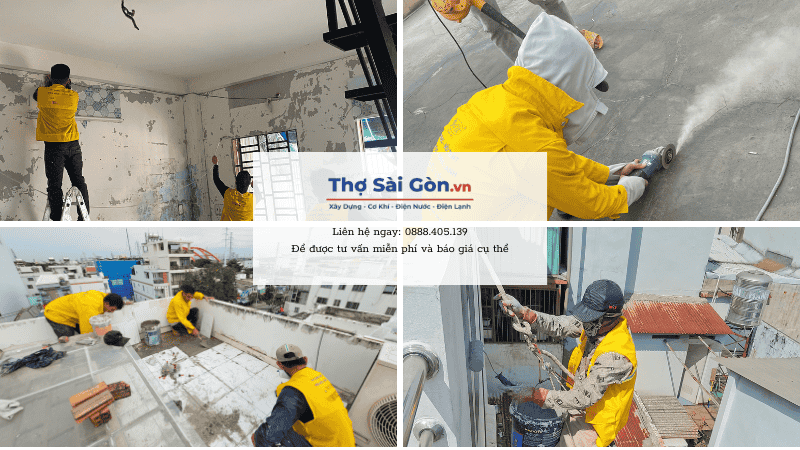 Quy trình thi công chống thấm của Thợ Sài Gòn