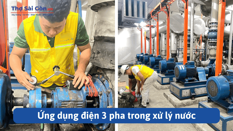 Ứng dụng điện 3 pha trong xử lý nước