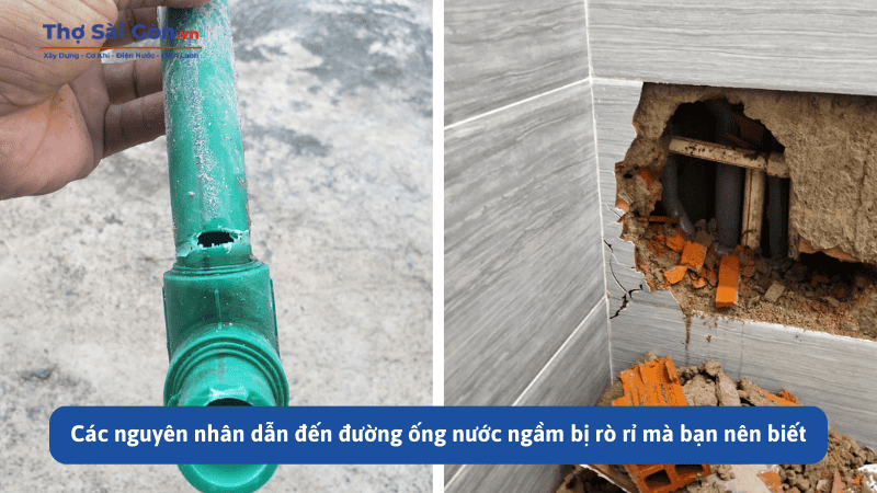 nguyên nhân dẫn đến đường ống nước ngầm bị rò rỉ