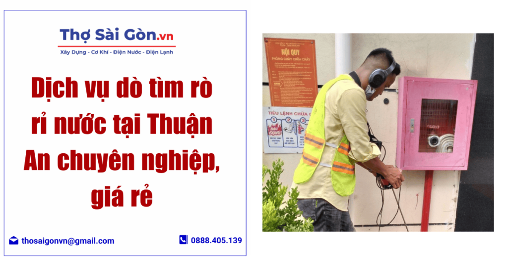 dò tìm rò rỉ nước tại Thuận An
