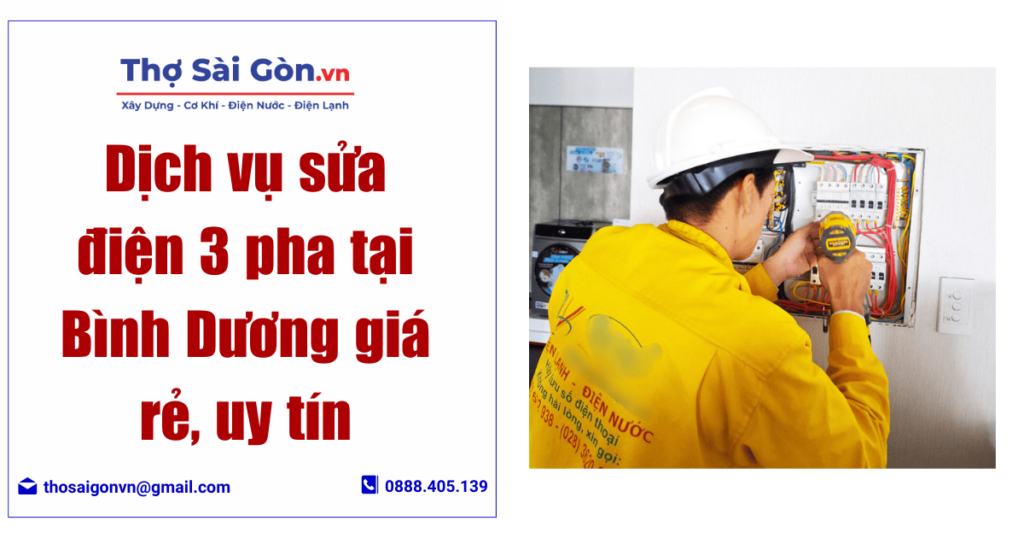 sửa điện 3 pha tại Bình Dương