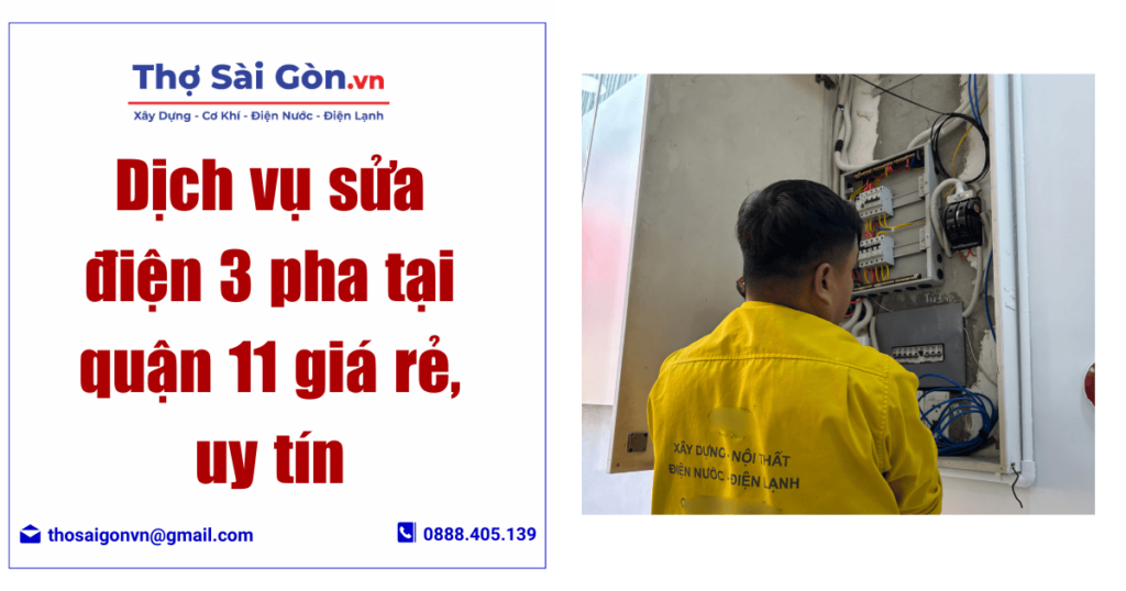 Dịch vụ sửa điện 3 pha tại quận 11
