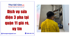 Dịch vụ sửa điện 3 pha tại quận 11