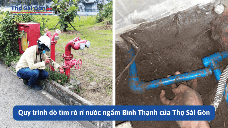Quy trình dò tìm rò rỉ nước ngầm Bình Thạnh
