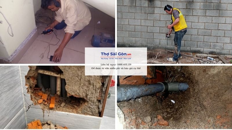 Quy trình dò tìm rò rỉ nước ngầm Hóc Môn