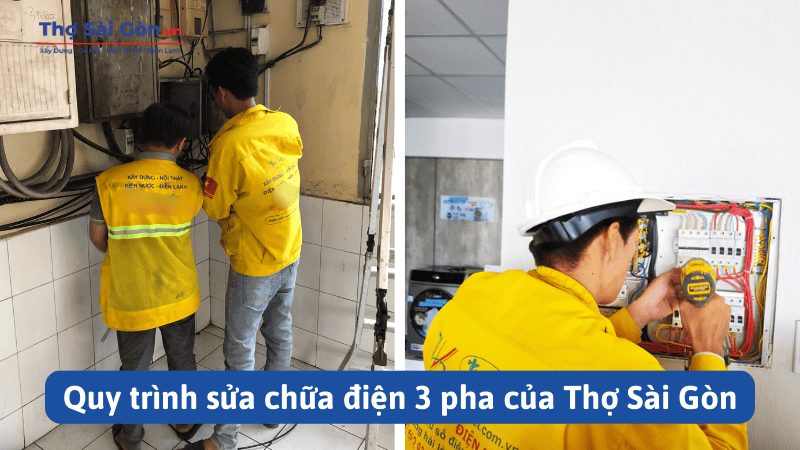 Quy trình sửa chữa điện 3 pha của Thợ Sài Gòn