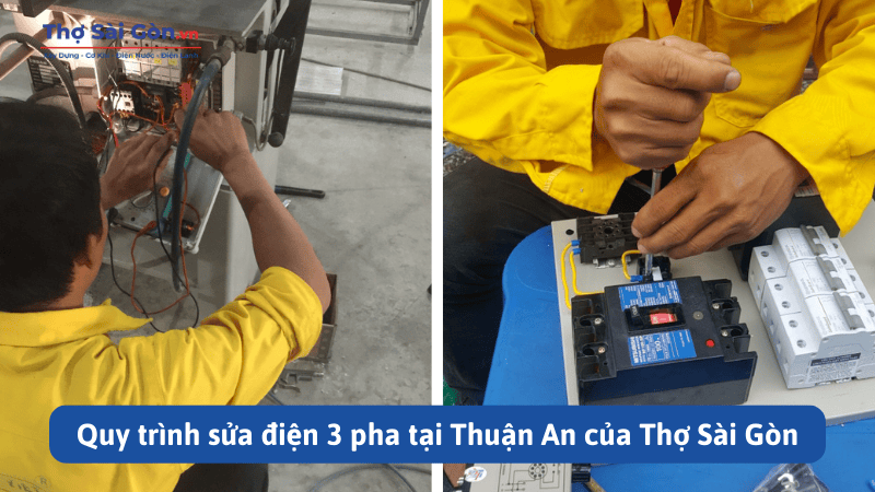 Quy trình sửa điện 3 pha tại Thuận An