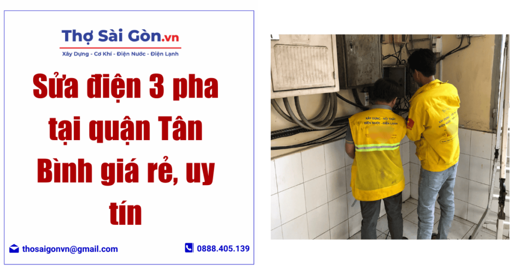 Sửa điện 3 pha tại quận Tân Bình