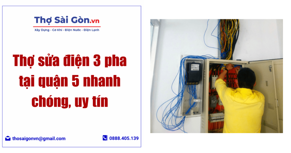 Thợ sửa điện 3 pha tại quận 5