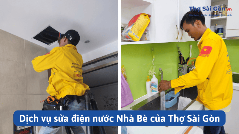 Dịch vụ sửa điện nước Nhà Bè nhanh chóng, có bảo hành 2 Dịch vụ sửa điện nước Nhà Bè của Thợ Sài Gòn