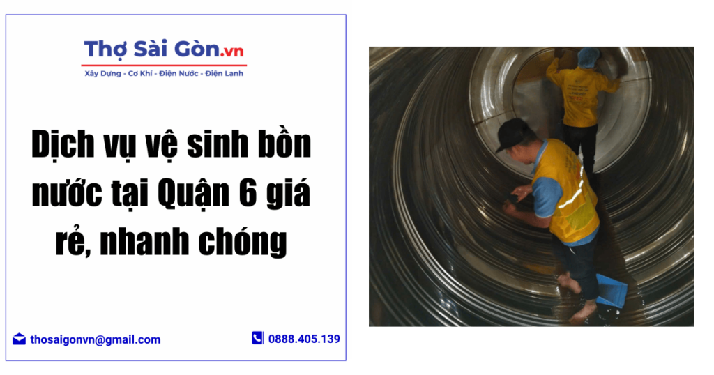 vệ sinh bồn nước tại Quận 6