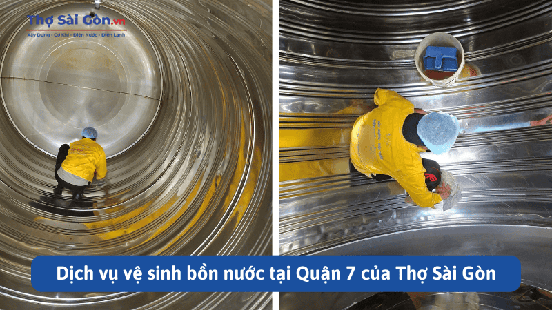 Dịch vụ vệ sinh bồn nước tại Quận 7 của Thợ Sài Gòn