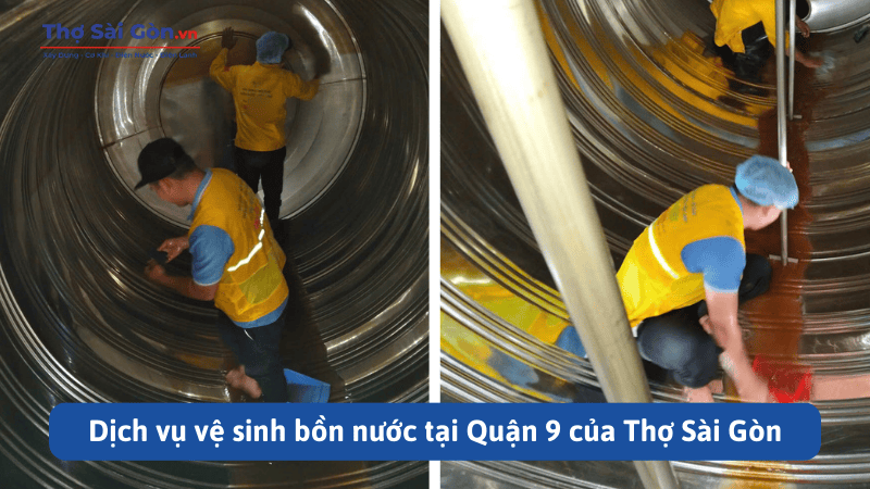 Dịch vụ vệ sinh bồn nước tại Quận 9 của Thợ Sài Gòn