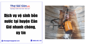 vệ sinh bồn nước tại huyện Cần Giờ