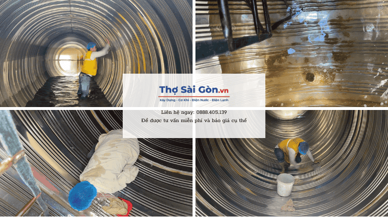 Vệ sinh bồn nước chung cư nhanh chóng, uy tín 3 Quy trình vệ sinh bồn nước chung cư