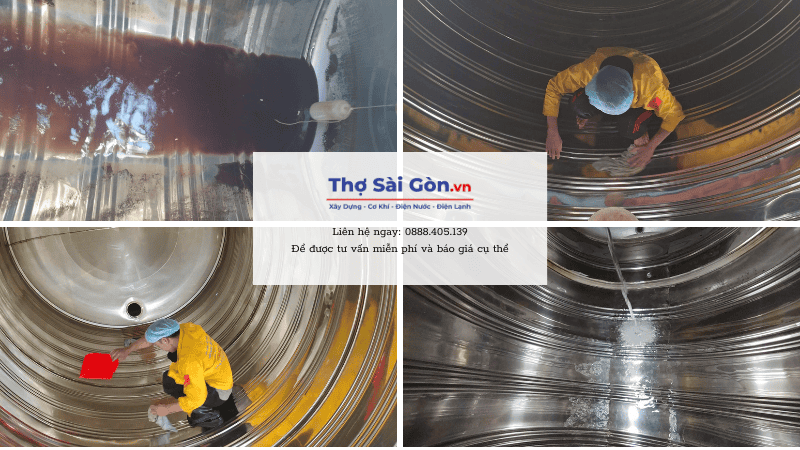 Quy trình vệ sinh bồn nước tại Bình Dương của Thợ Sài Gòn