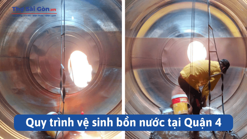 Quy trình vệ sinh bồn nước tại Quận 4