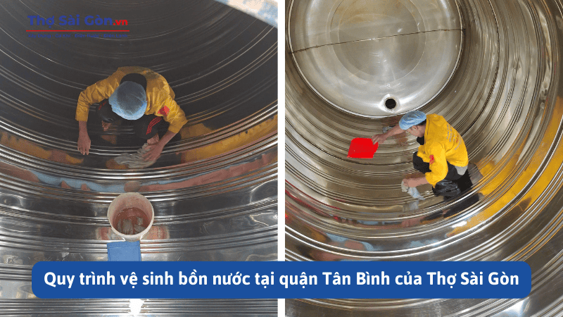 Quy trình vệ sinh bồn nước tại quận Tân Bình