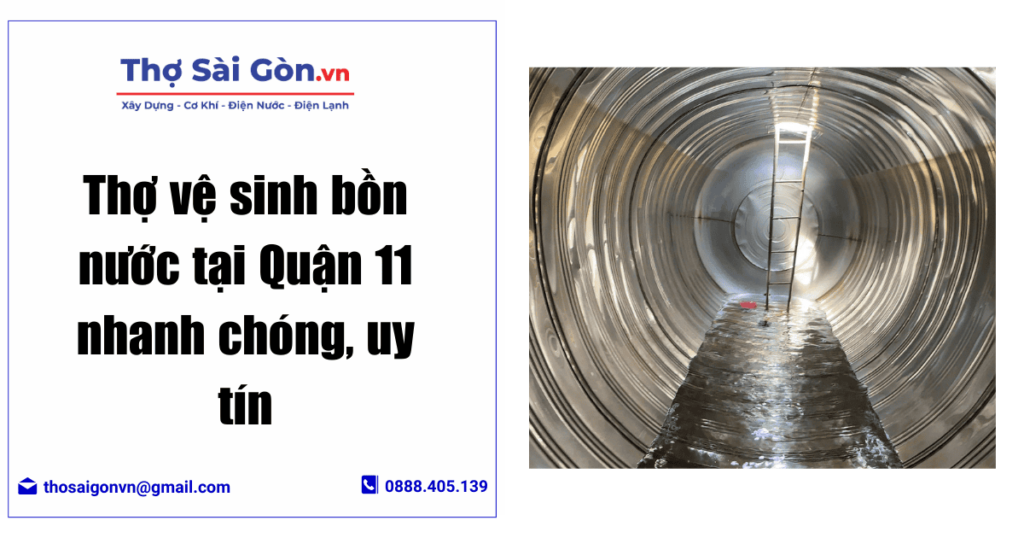 vệ sinh bồn nước tại Quận 11