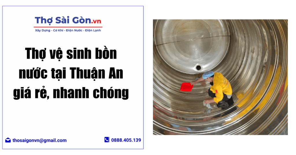 vệ sinh bồn nước tại Thuận An