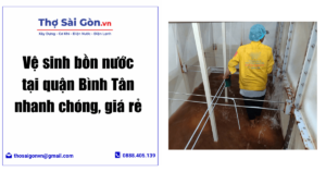 Vệ sinh bồn nước tại quận Bình Tân