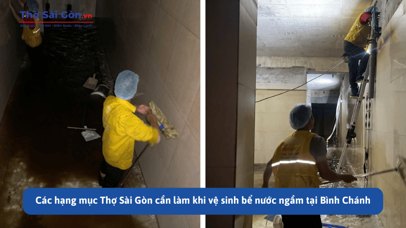 Các hạng mục Thợ Sài Gòn cần làm khi vệ sinh bể nước ngầm tại Bình Chánh
