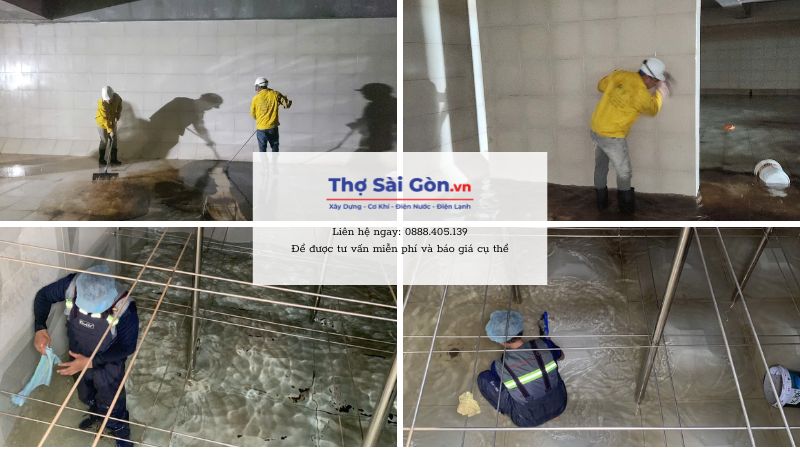 Các hạng mục Thợ Sài Gòn cần làm khi vệ sinh bể nước ngầm tại Long An