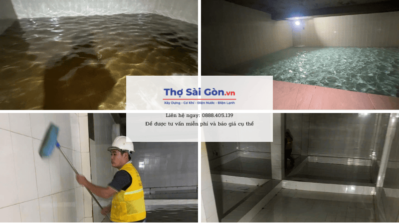 Các hạng mục Thợ Sài Gòn cần làm khi vệ sinh bể nước ngầm tại quận Gò Vấp