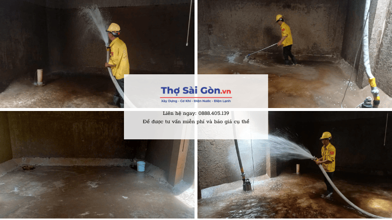 Các hạng mục Thợ Sài Gòn cần làm khi vệ sinh bể nước ngầm tại quận Tân Bình
