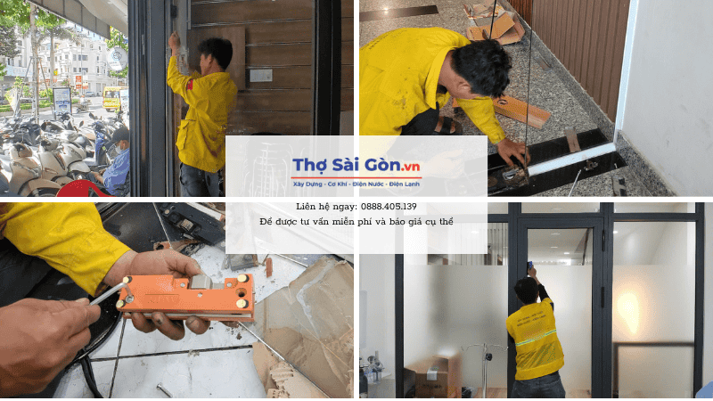 Các hạng mục sửa cửa kính tại Hóc Môn