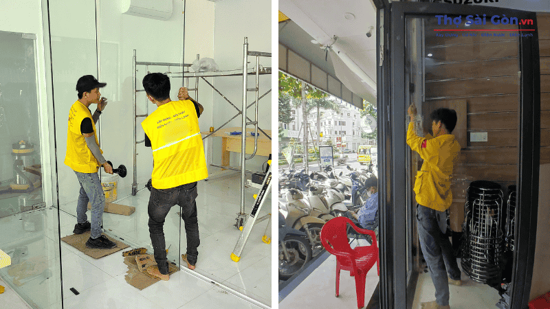 Các hạng mục sửa cửa kính tại quận 12