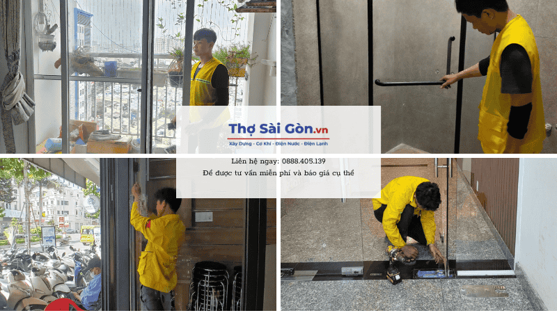 Các hạng mục sửa cửa kính tại quận 3