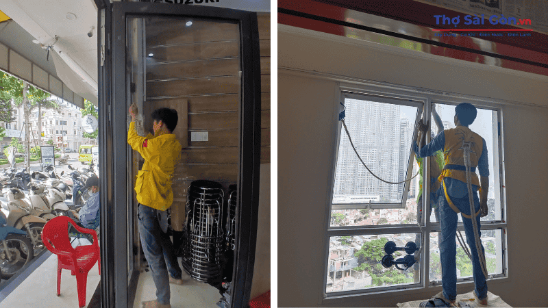 Các hạng mục sửa cửa kính tại quận 4
