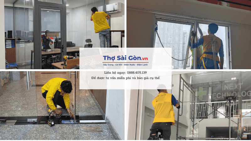 Các hạng mục sửa cửa kính tại quận 6