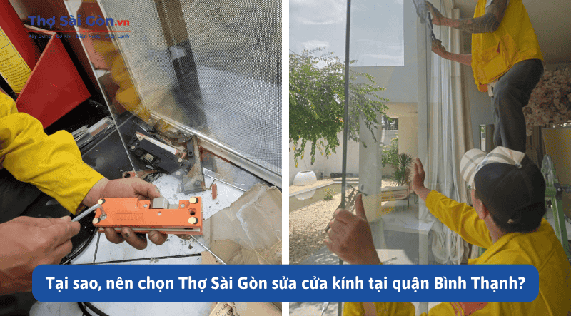 Các hạng mục sửa cửa kính tại quận Bình Thạnh