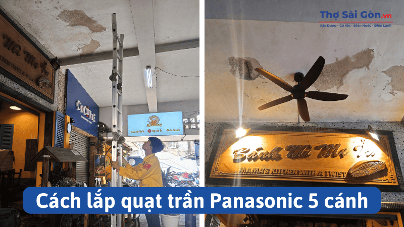 Cách lắp quạt trần Panasonic 5 cánh