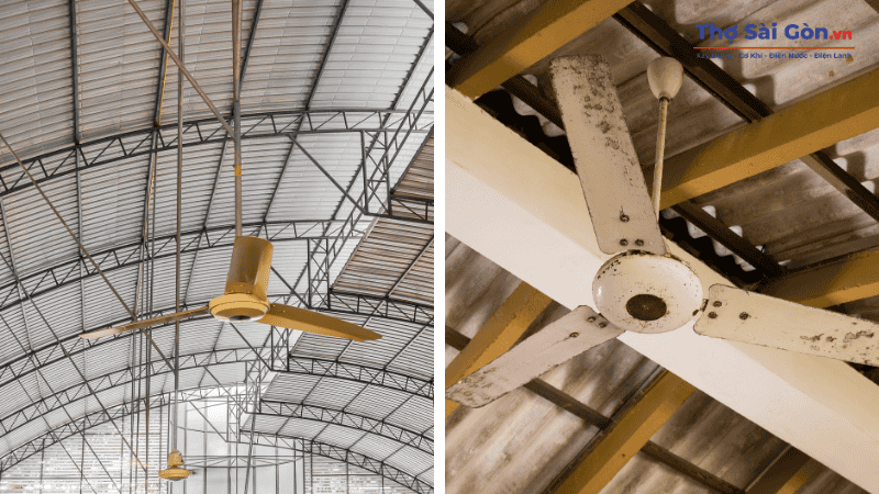 Hướng dẫn cách lắp quạt trần mái tôn nhanh chóng 2 Cách lắp quạt trần mái tôn