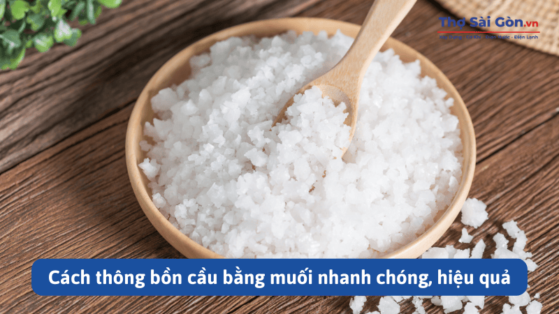 Cách thông bồn cầu bằng muối