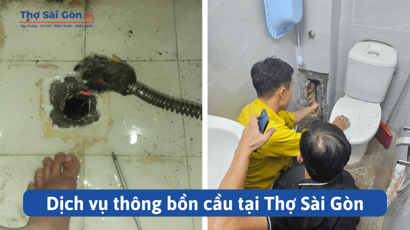 Dịch vụ thông bồn cầu tại Thợ Sài Gòn