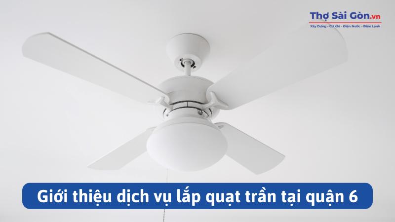 Giới thiệu dịch vụ lắp quạt trần tại quận 6