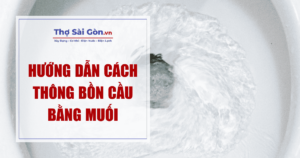 cách thông bồn cầu bằng muối