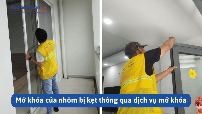 Hướng dẫn 7 cách mở khóa cửa nhôm bị kẹt khóa 6 Mở khóa cửa nhôm bị kẹt thông qua dịch vụ mở khóa