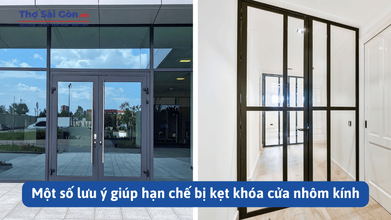 Hướng dẫn 7 cách mở khóa cửa nhôm bị kẹt khóa 7 Một số lưu ý giúp hạn chế bị kẹt khóa cửa nhôm kính