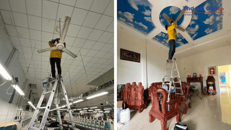 Quy trình lắp quạt trần tại quận 10